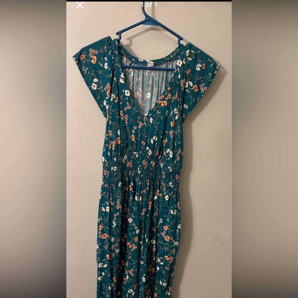 Floral Green Dress